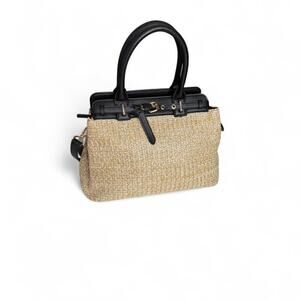 Seven Days Straw Handbag Woven Raffia Top Handle Summer Bag
